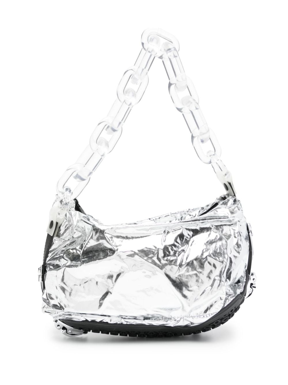 mirrored faux-leather shoulder bag - 1