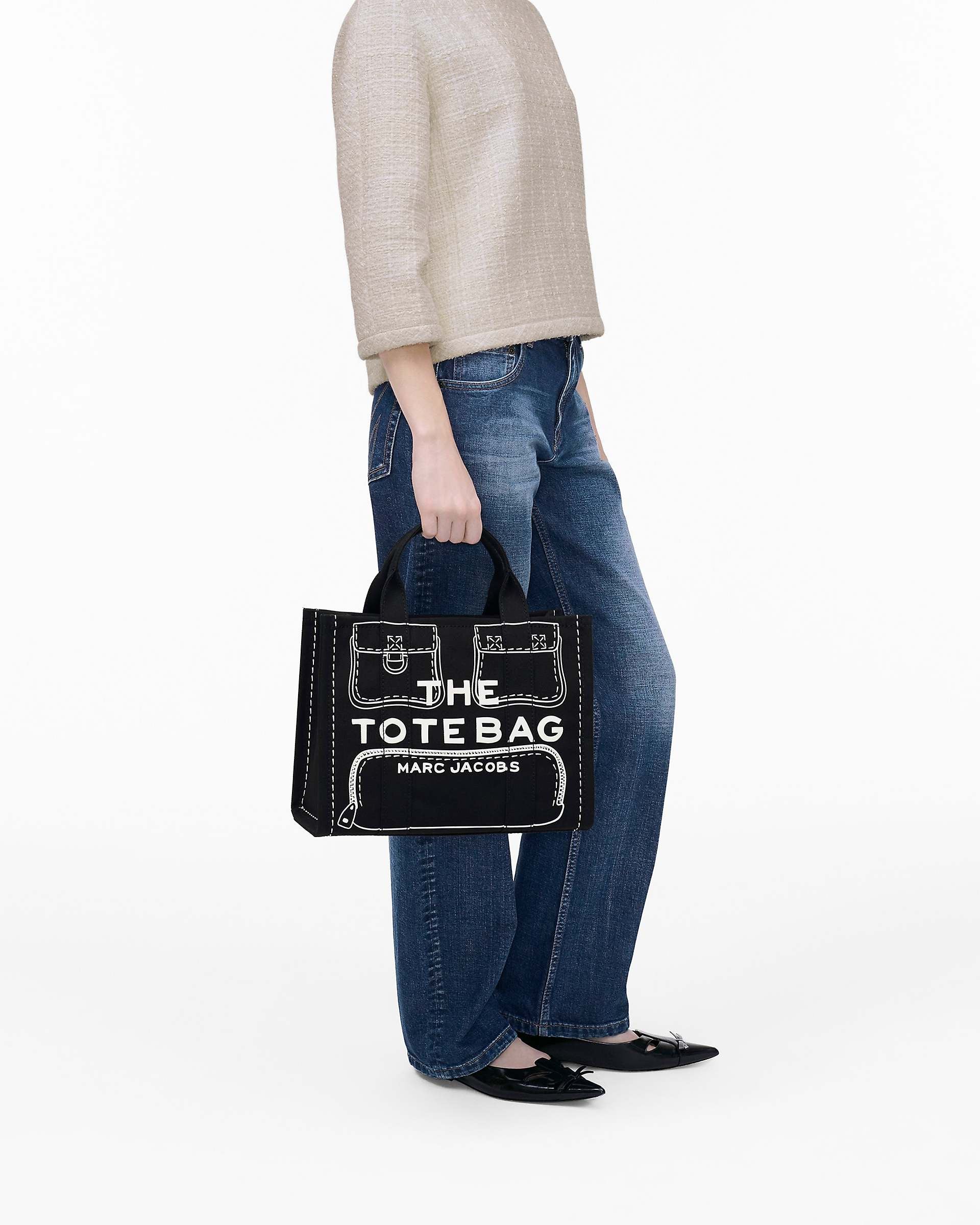THE TROMPE L'OEIL CARGO CANVAS MEDIUM TOTE BAG - 9
