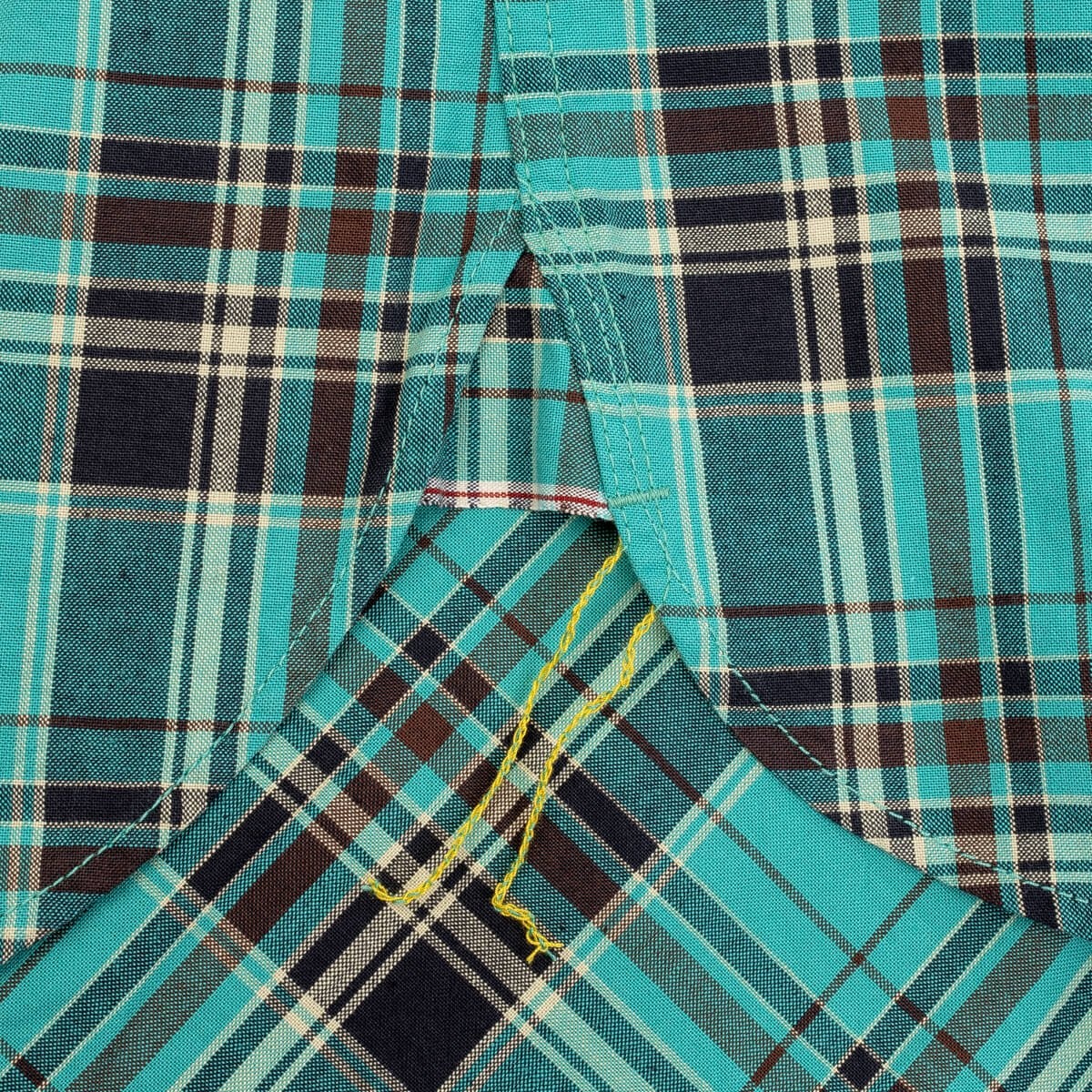 IHSH-356-GRN 5oz Selvedge Madras Check Work Shirt - Green - 13