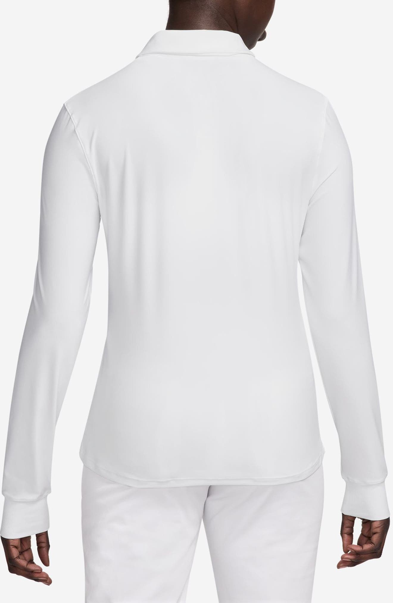 Nike Victory Dri-FIT Long Sleeve Polo in 100 White/black at Nordstrom - 2