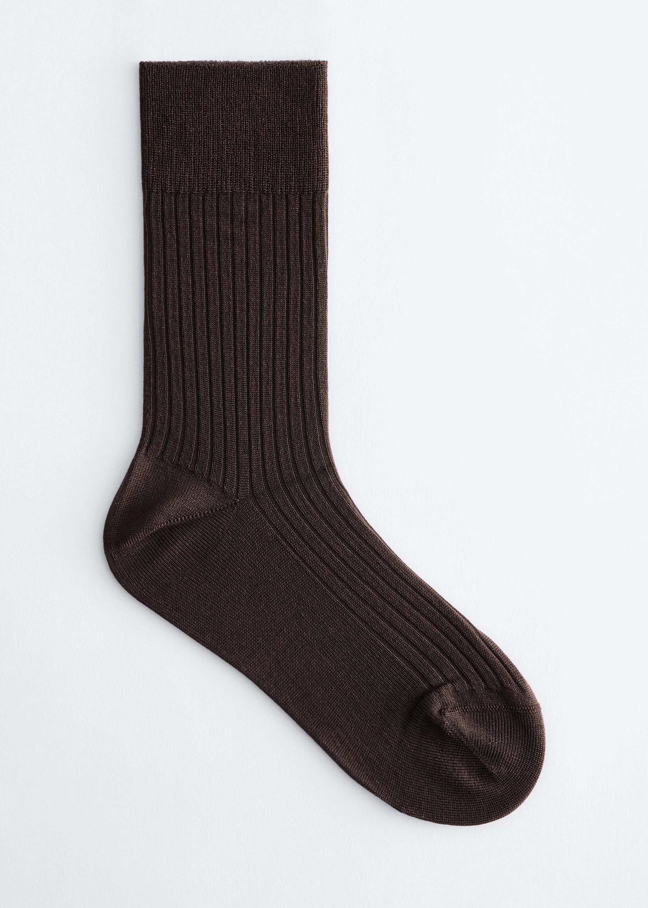 Ribbed Silk Socks - 1