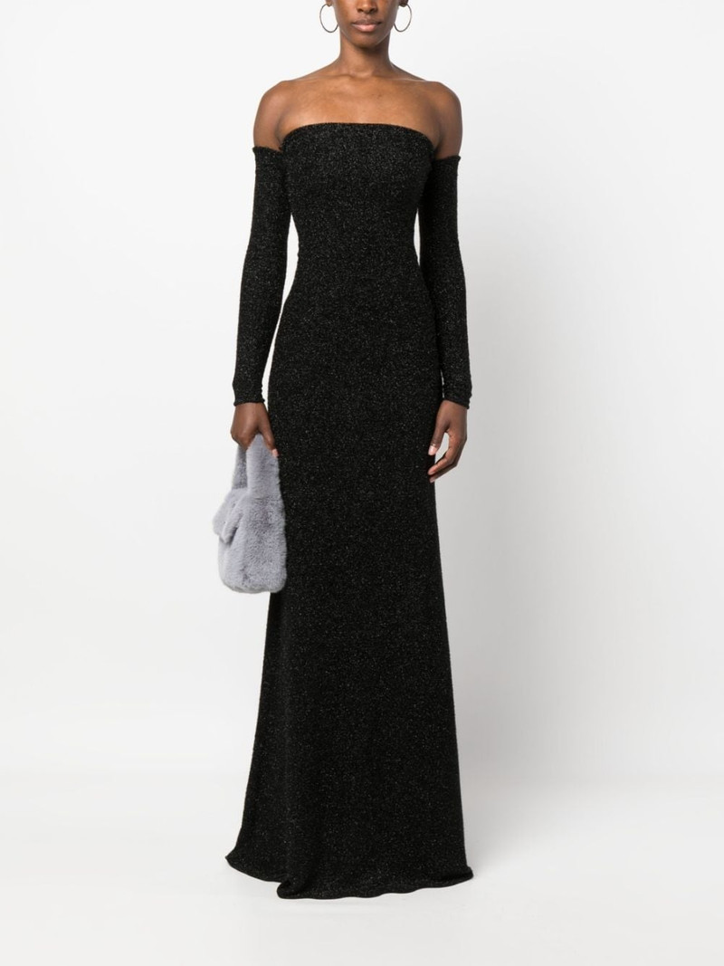 Blumarine detachable-sleeve strapless gown outlook