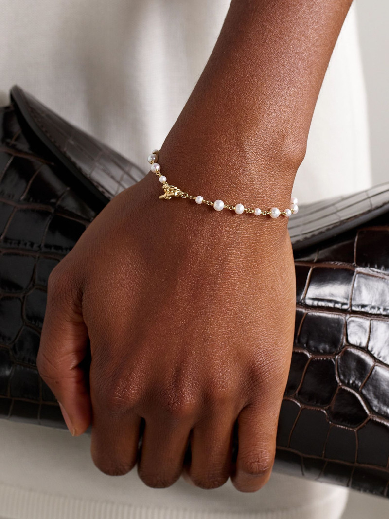 DAVID YURMAN Pearl Classics 18-karat gold pearl bracelet Gold outlook