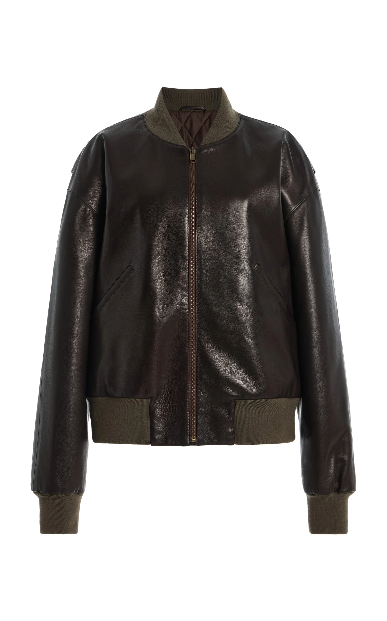 Morisel Leather Bomber Jacket brown - 1