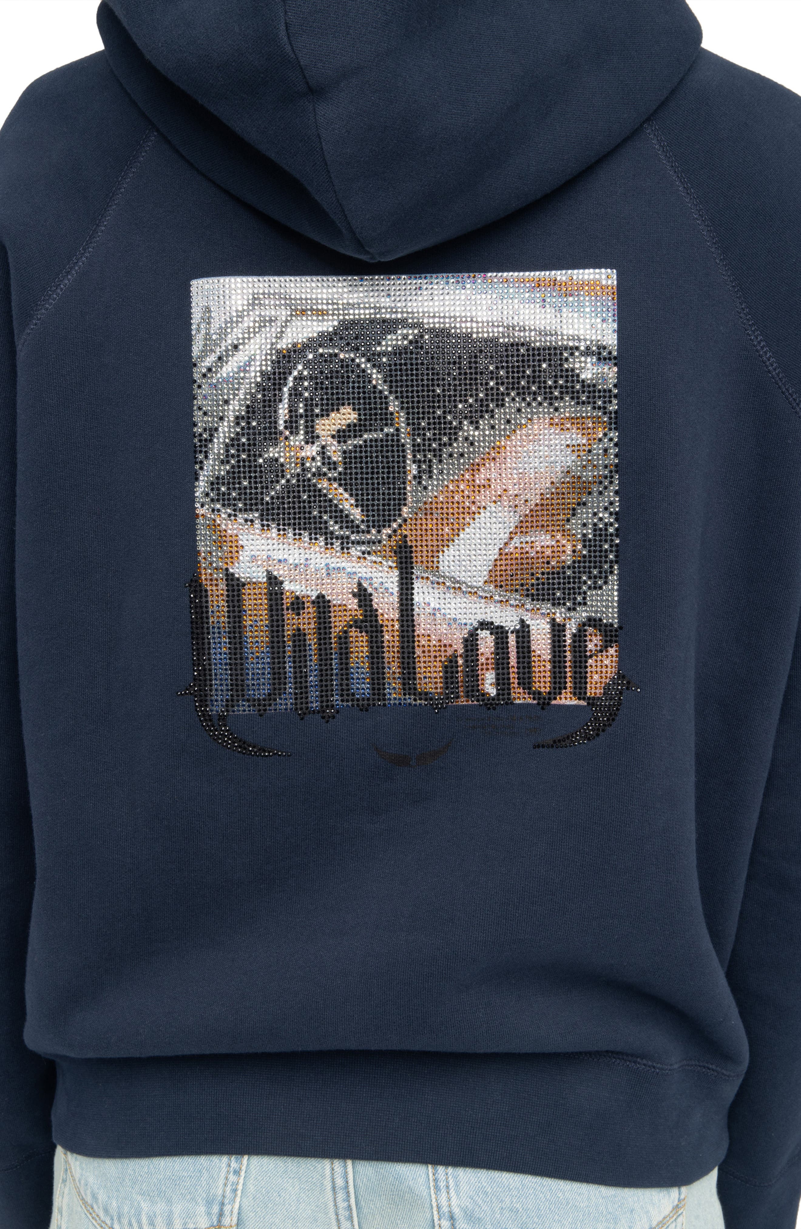 Zadig & Voltaire Georgy Photo Ride Strass Rhinestone Hoodie in Encore at Nordstrom - 4