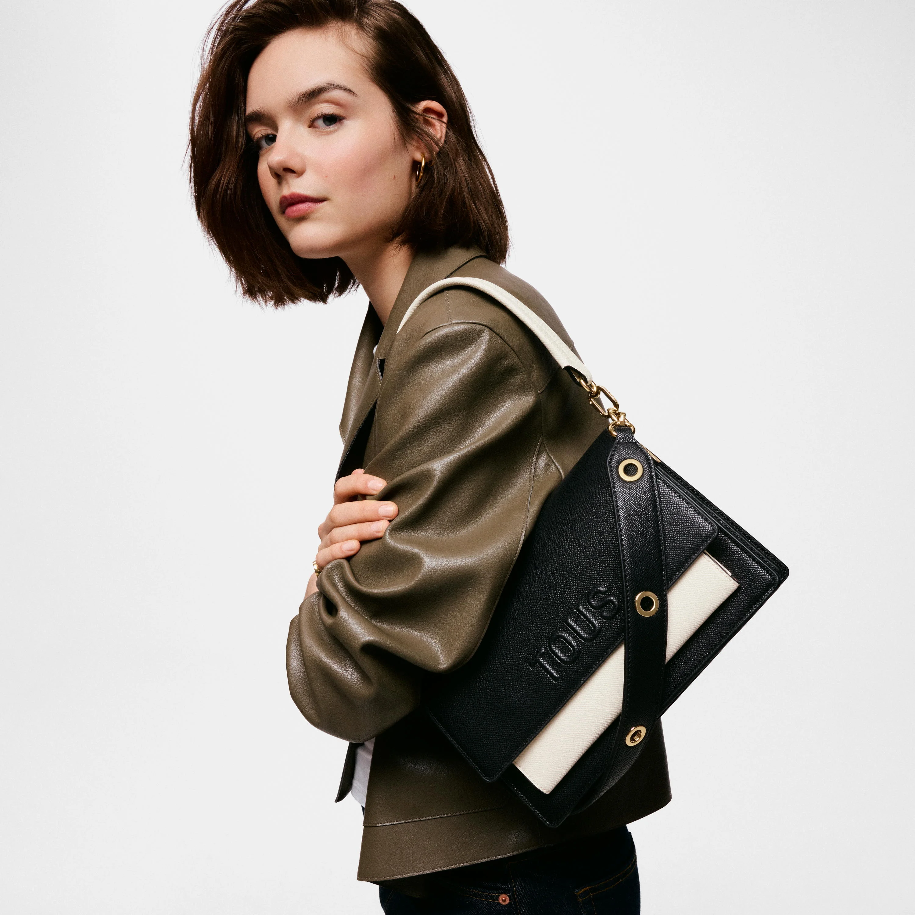 Medium black Crossbody bag TOUS Audree Saffiano - 1