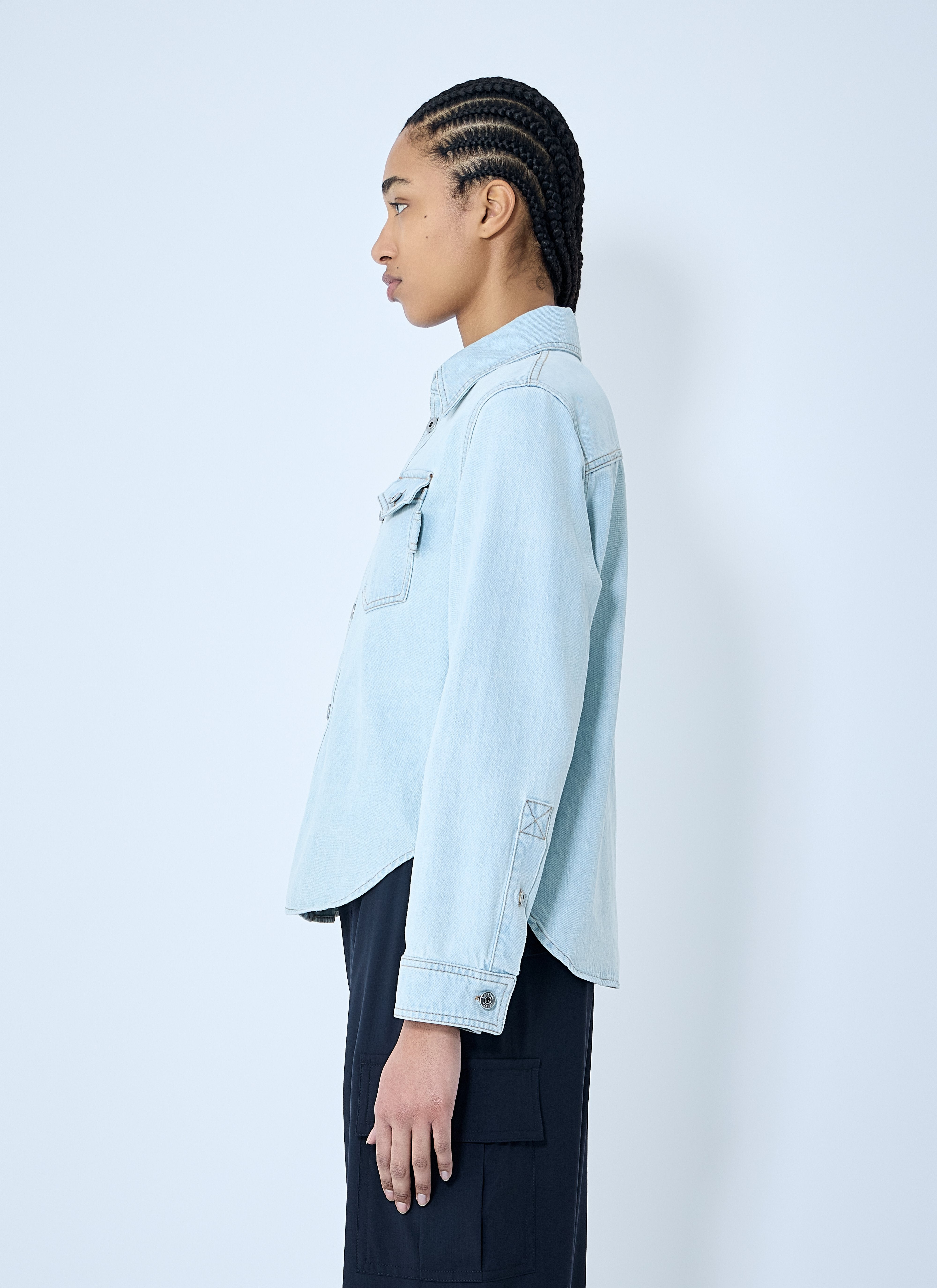 Bottega Veneta Women Extra Bleach Denim Shirt - 3