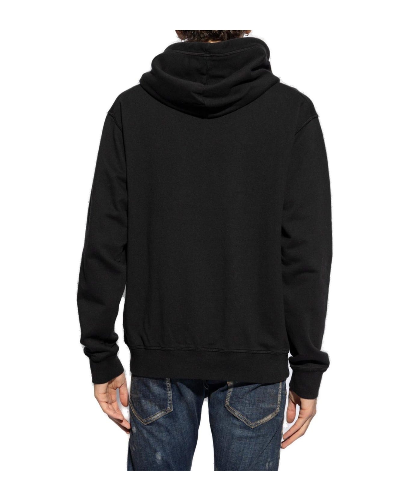 Logo Printed Drawstring Hoodie - 3
