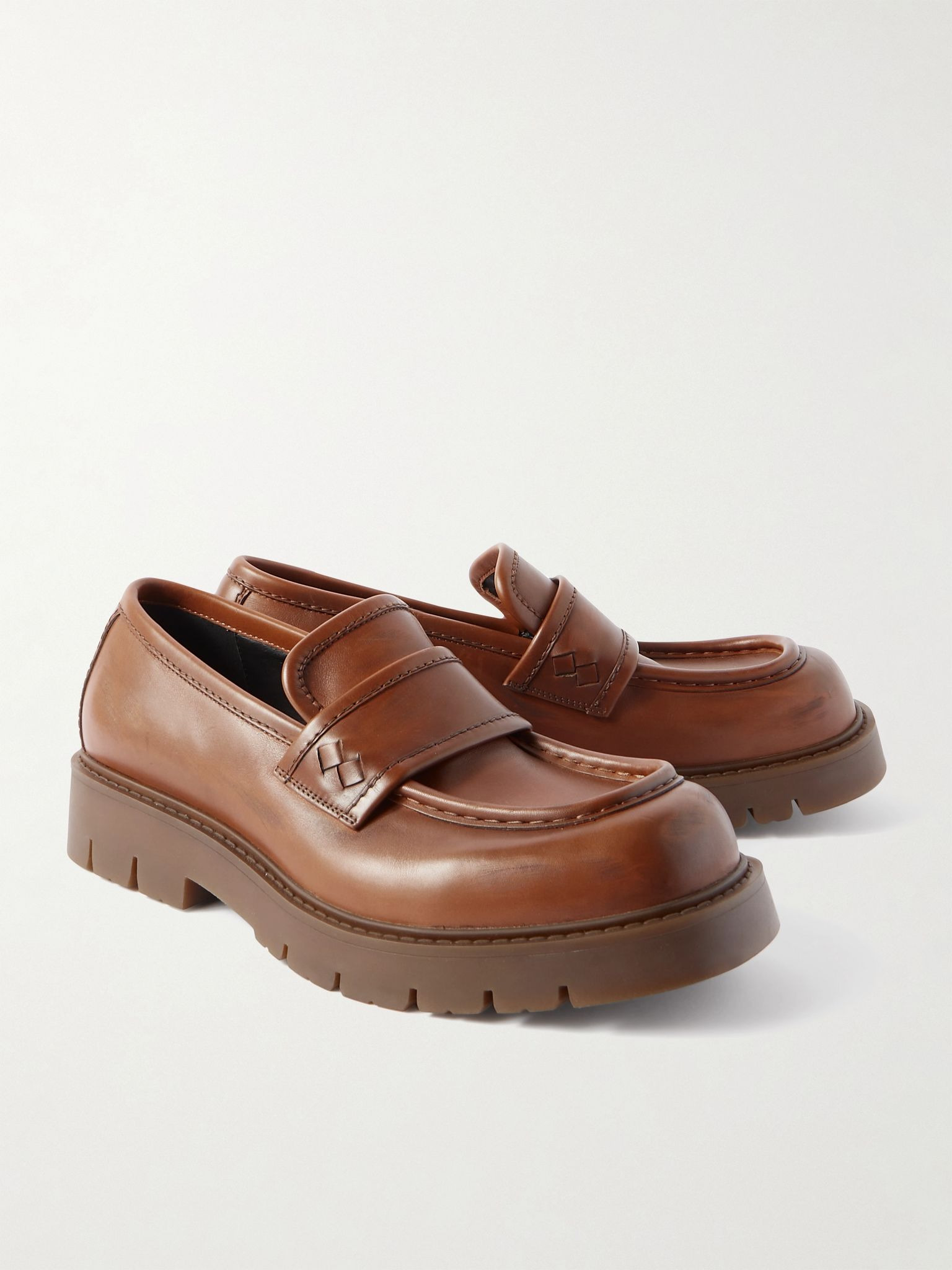 Haddock Leather Loafers Brown - 4