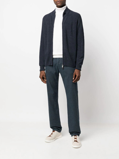 Canali drawstring-waist straight-leg trousers outlook