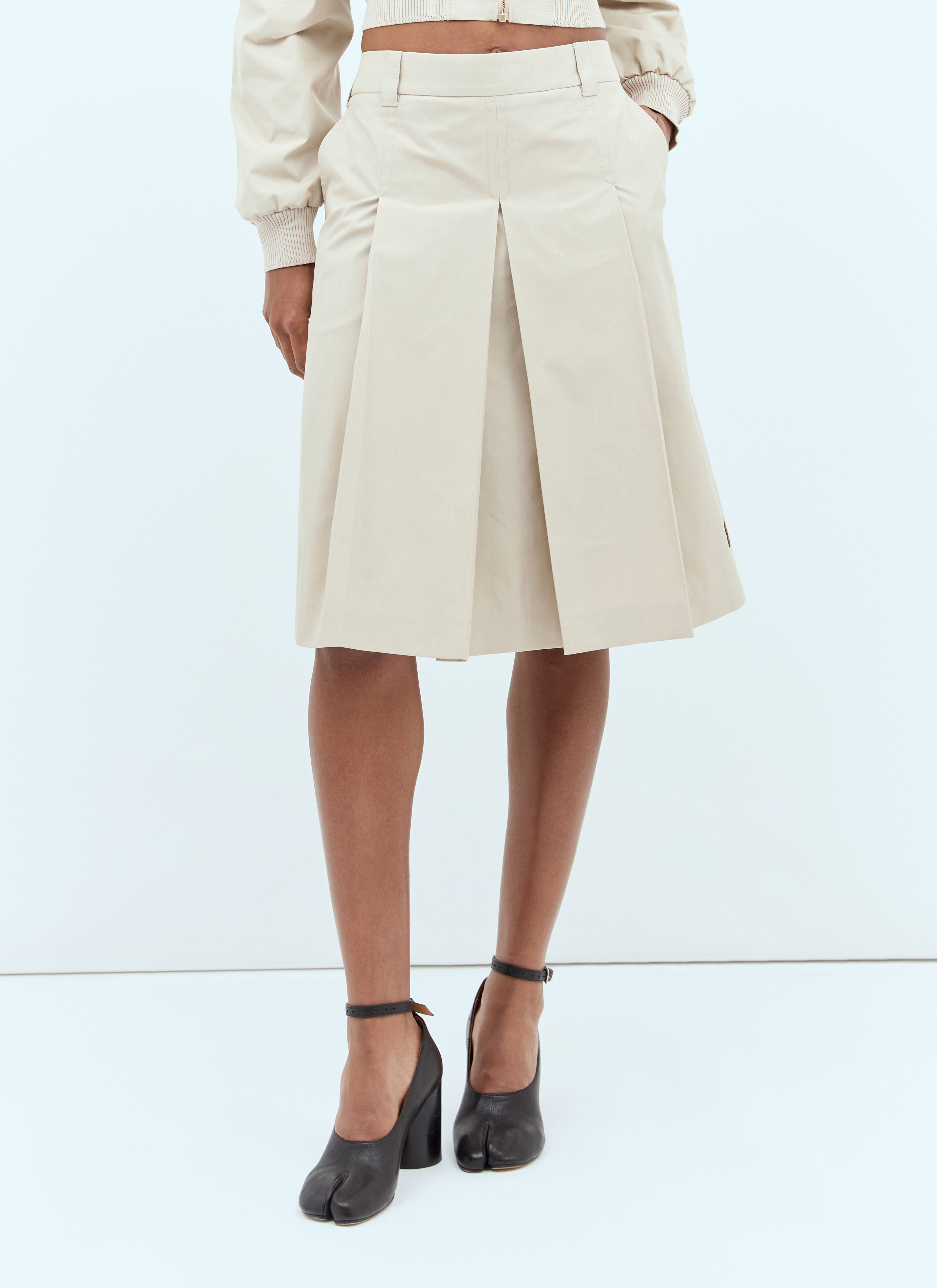 Pleated Midi Skirt - 1