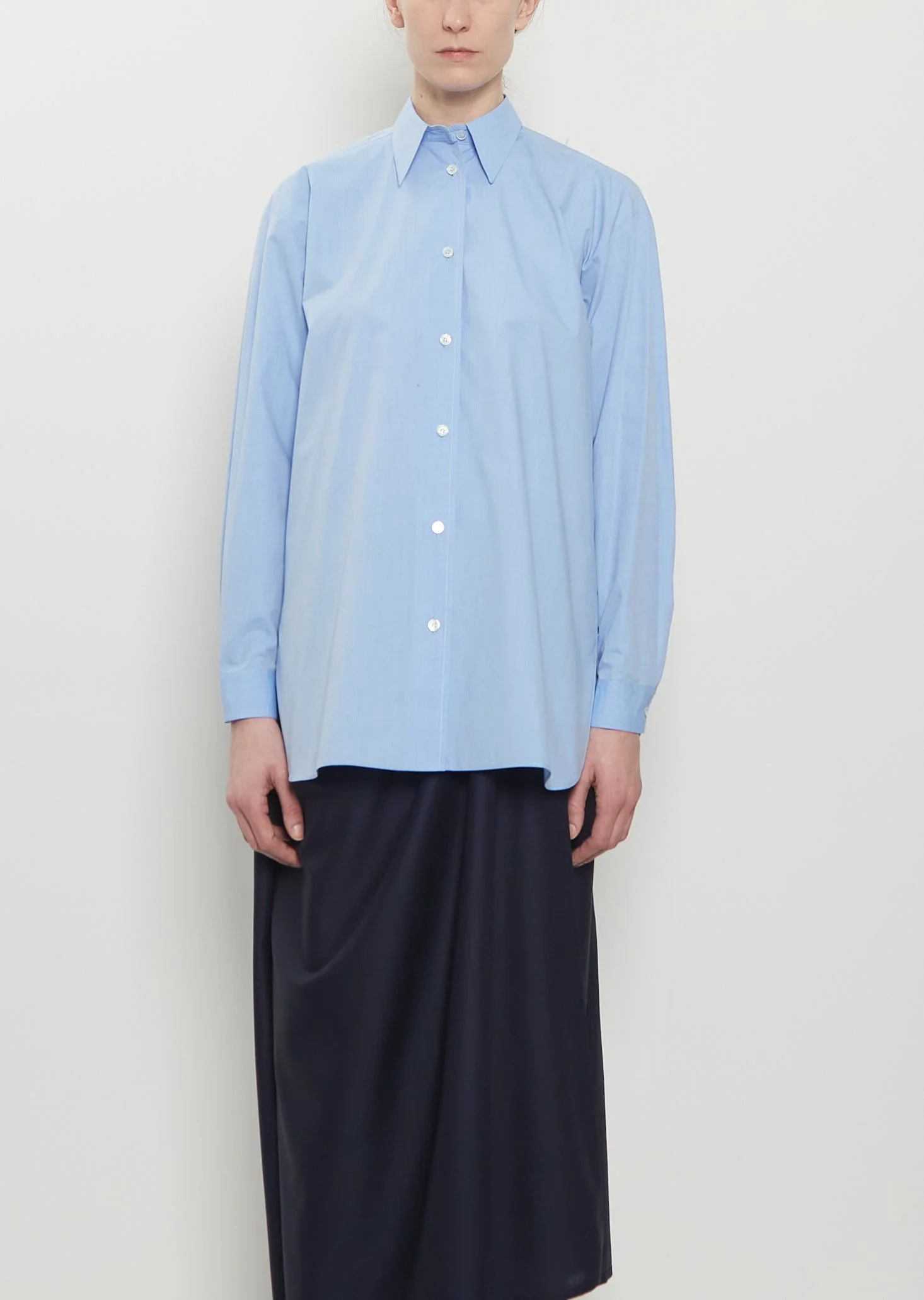 Cotton Popeline Basic Shirt - 1
