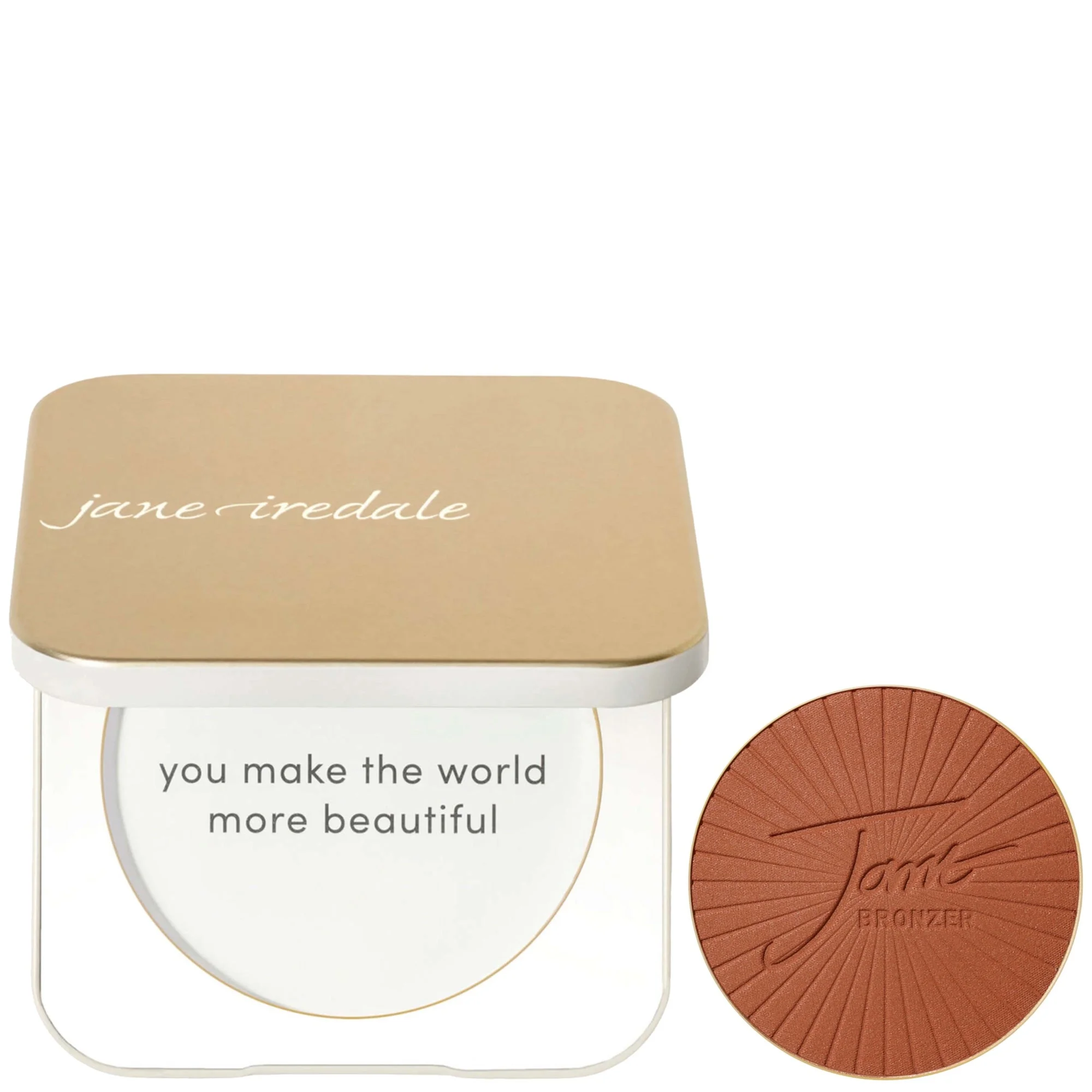 jane iredale Gold Refillable Compact and PureBronze Matte Bronzer Refill - Dark - 1