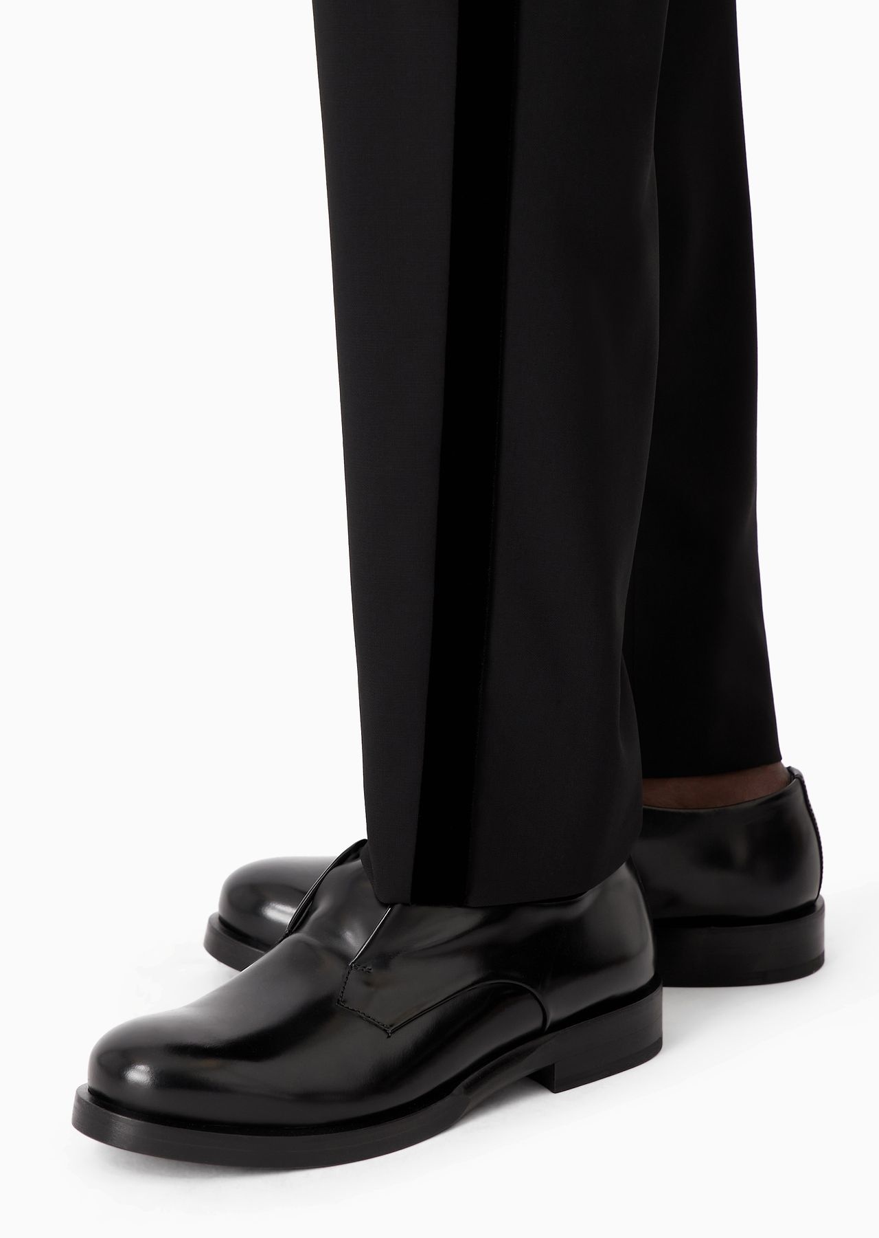 Giorgio’s Capsule Collection wool-crêpe tuxedo trousers - 6
