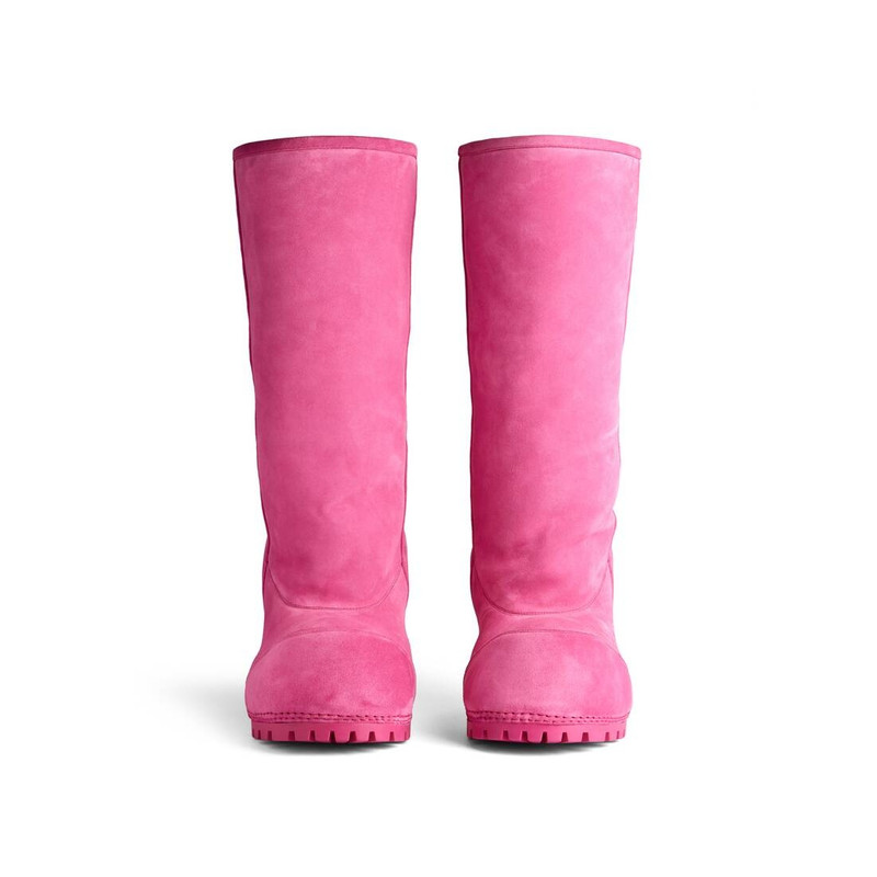 Women's Alaska Fur 90mm High Boot in Dark Pink 3