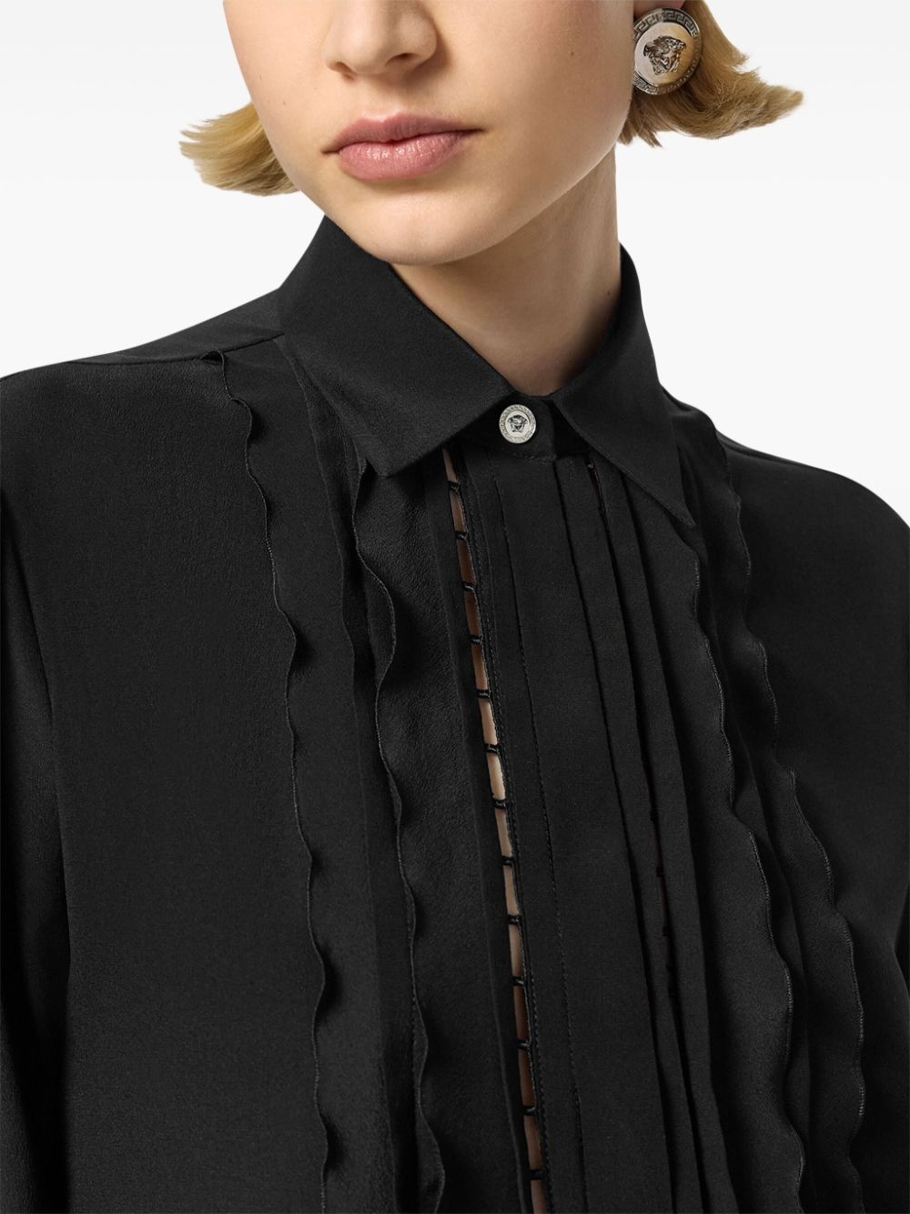 ruffled silk shirt - 5