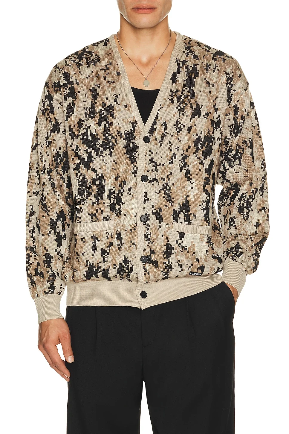 Digital Camo Jacquard Cardigan - 1