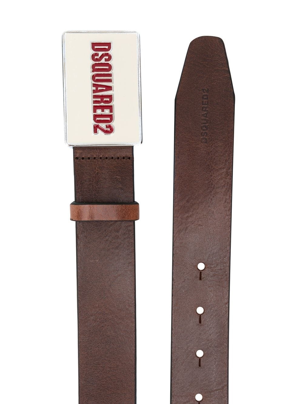 logo-buckle belt - 2