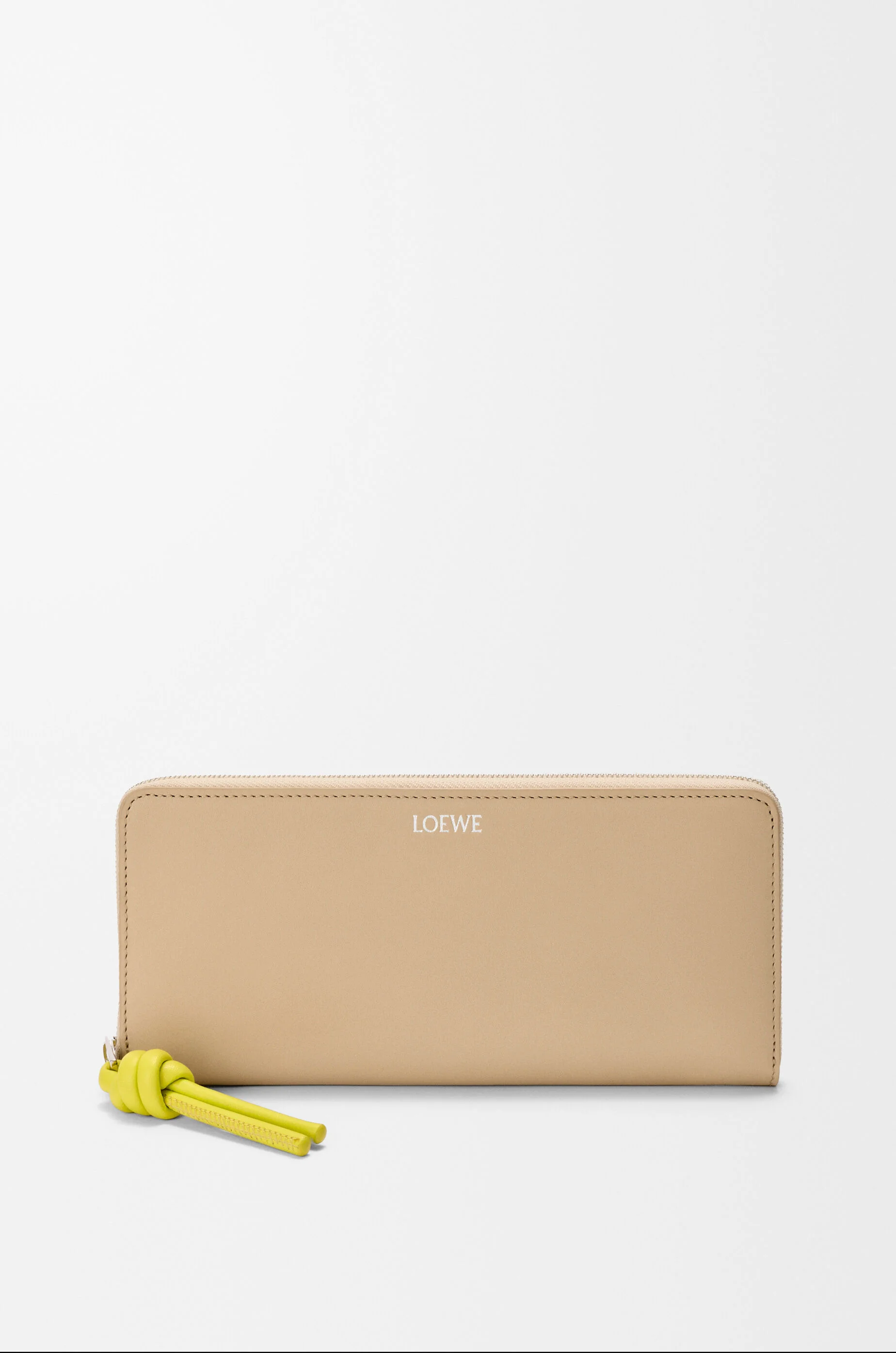 Knot zip around wallet in shiny nappa calfskin - 1