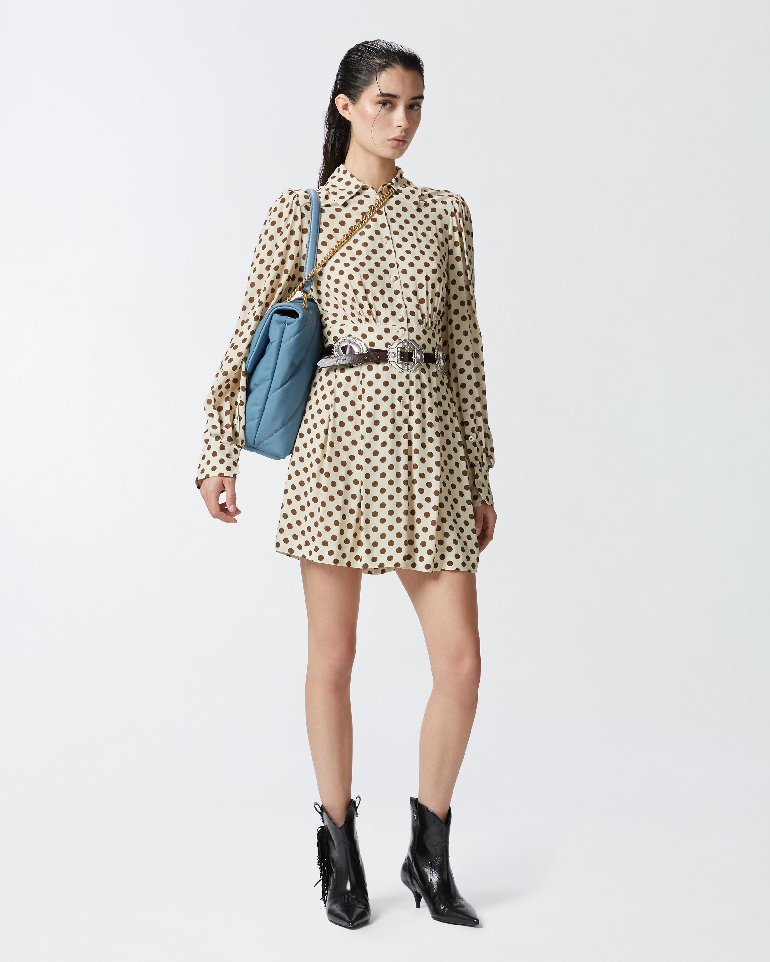 POLKA DOT SHIRT DRESS - 2