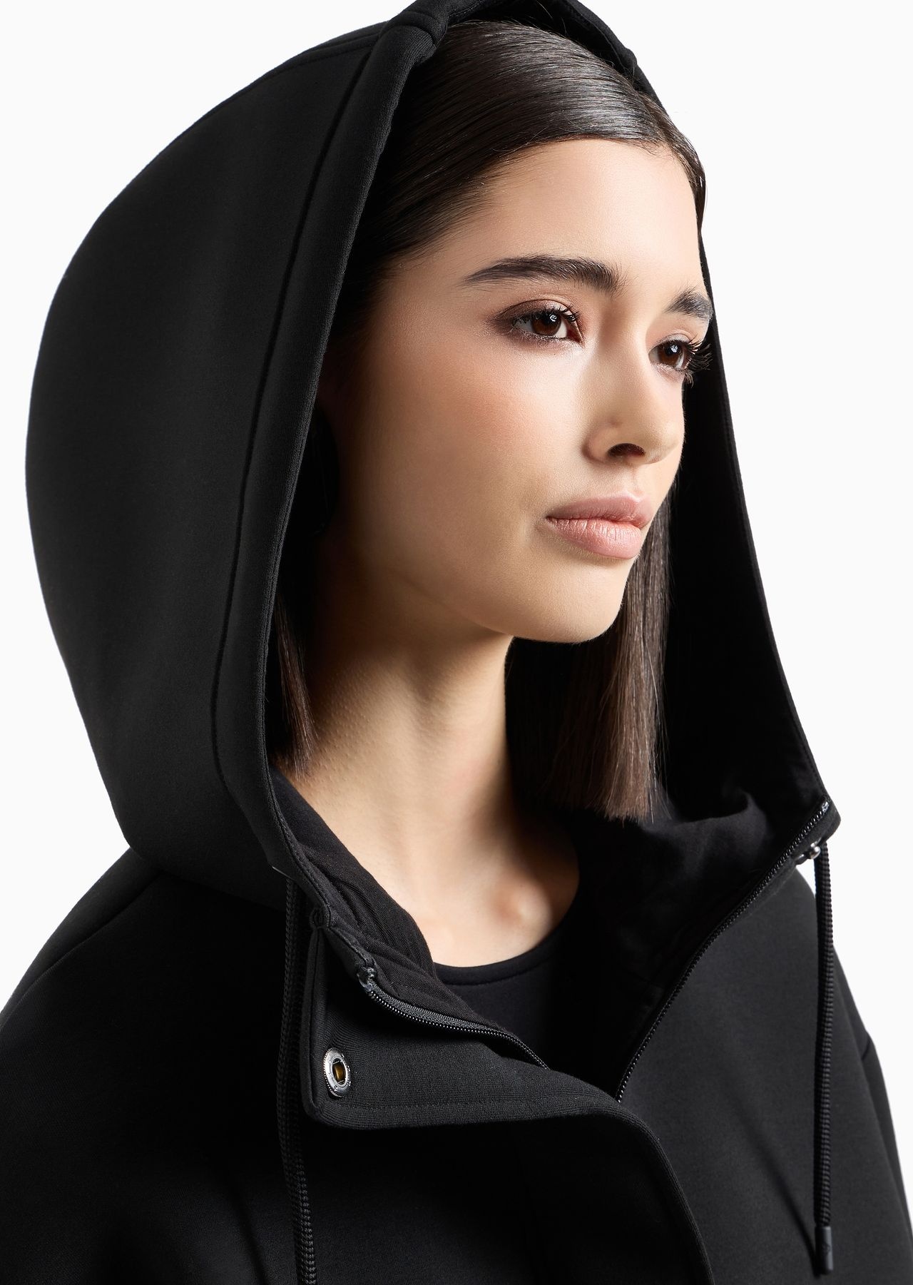 Oversized hooded sweatshirt in scuba fabric - 5