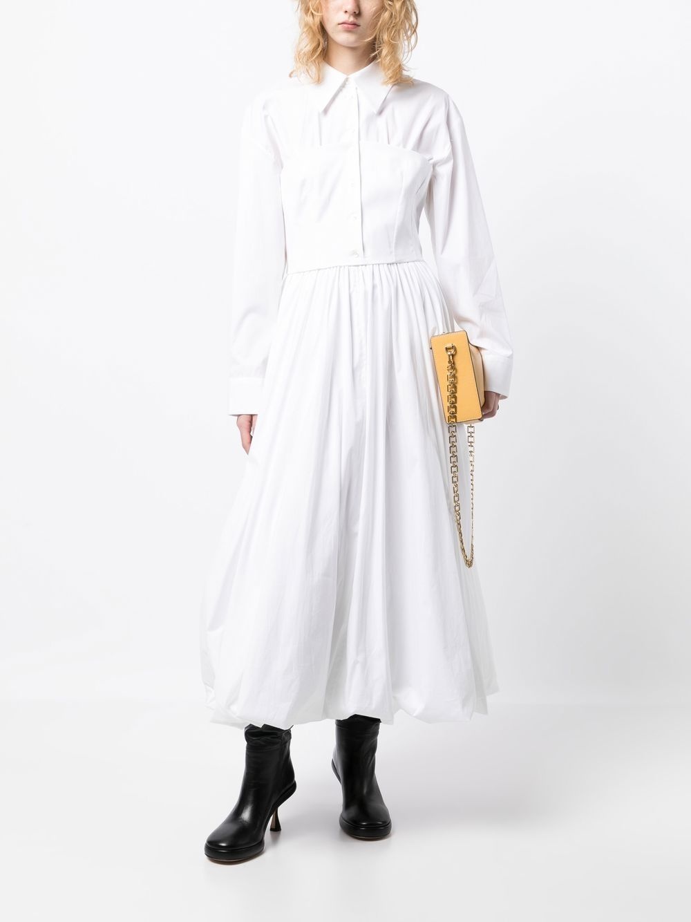 corset-style shirt dress - 2