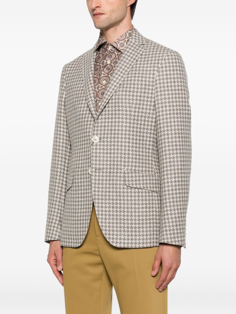 houndstooth-pattern jacket - 3