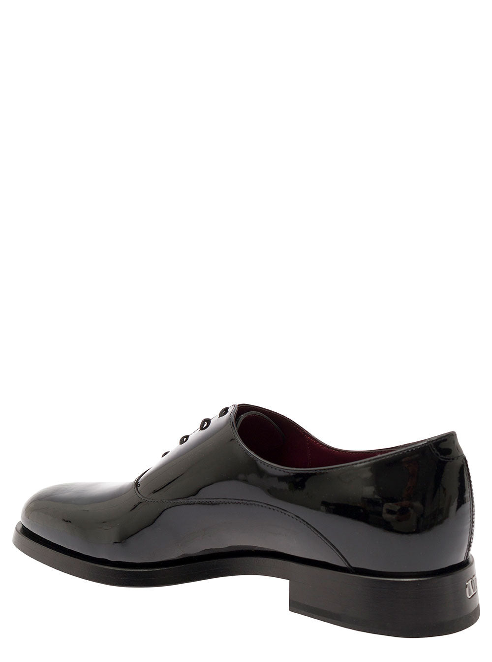 Valentino Garavani Men Black Oxford Shoes In Leather Man - 3