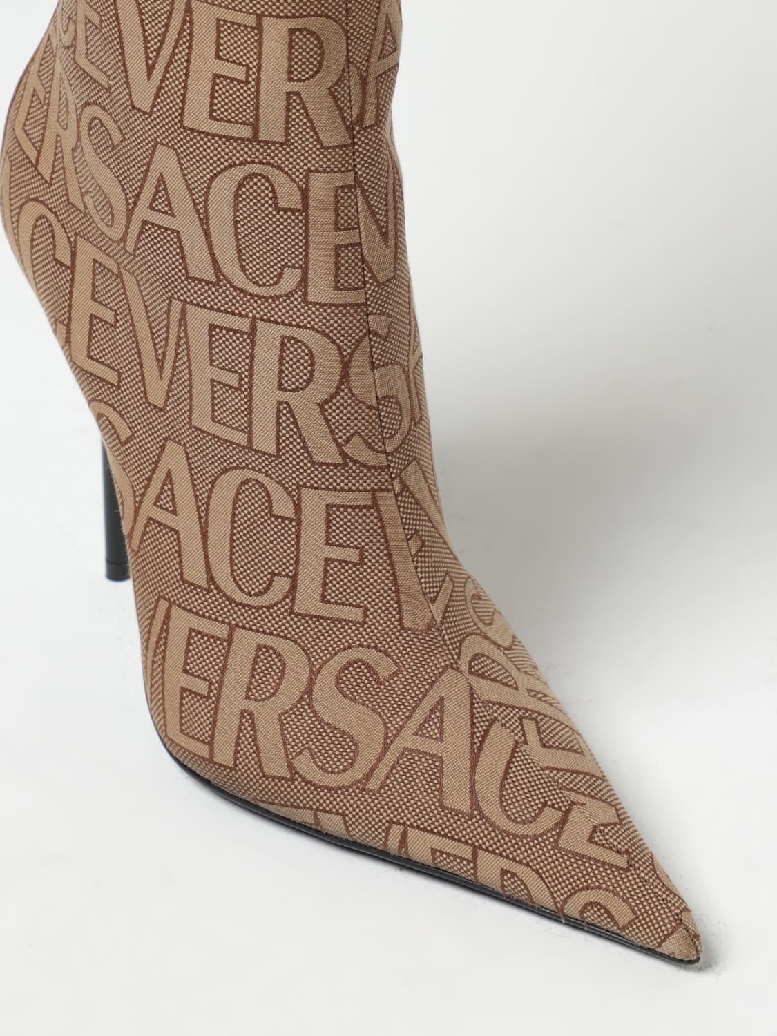 Versace boots in fabric with all over jacquard logo - 4