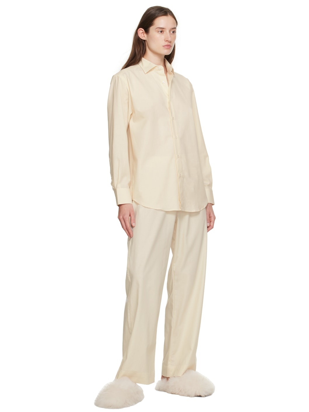 【関税込み】Baserange ホワイト Ole ラウンジパンツ BASERANGE Off-White Ole Lounge Pants | REVERSIBLE