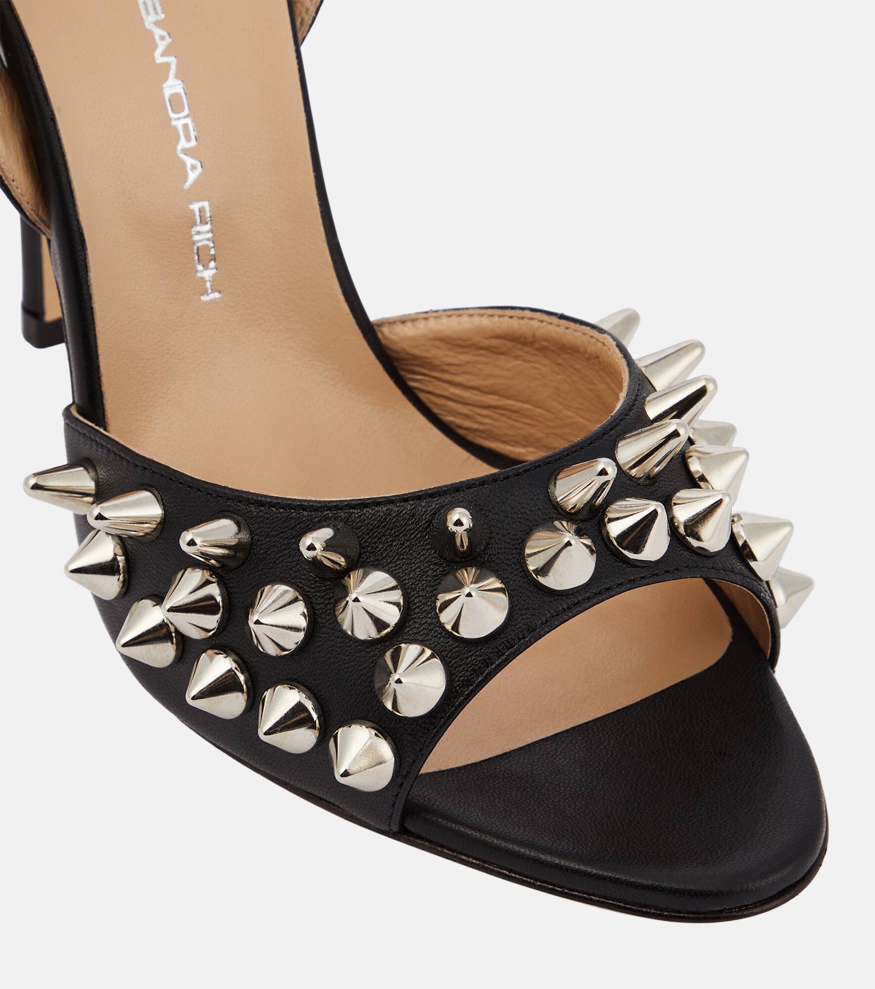 Embellished leather sandals - 6