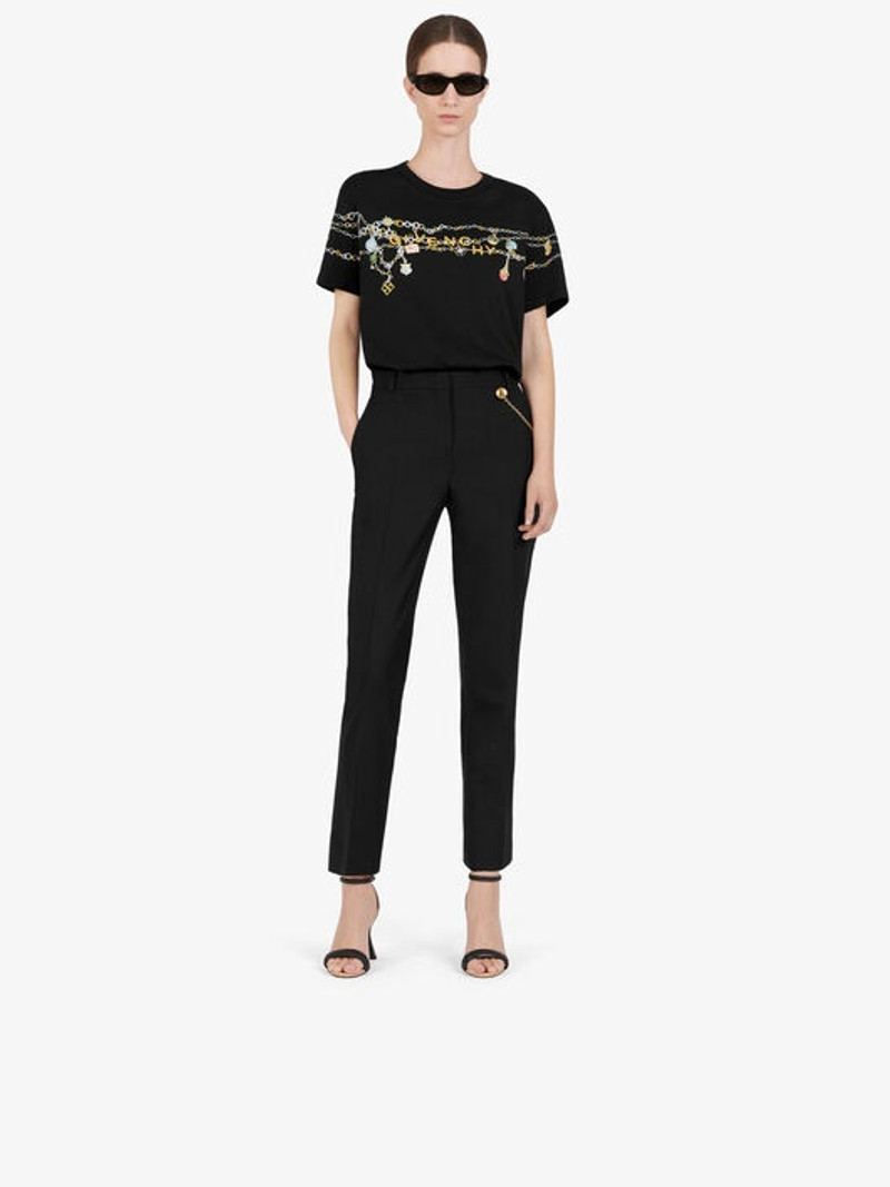 CIGARETTE PANTS WITH CHAIN AND 4G BUTTONS 5