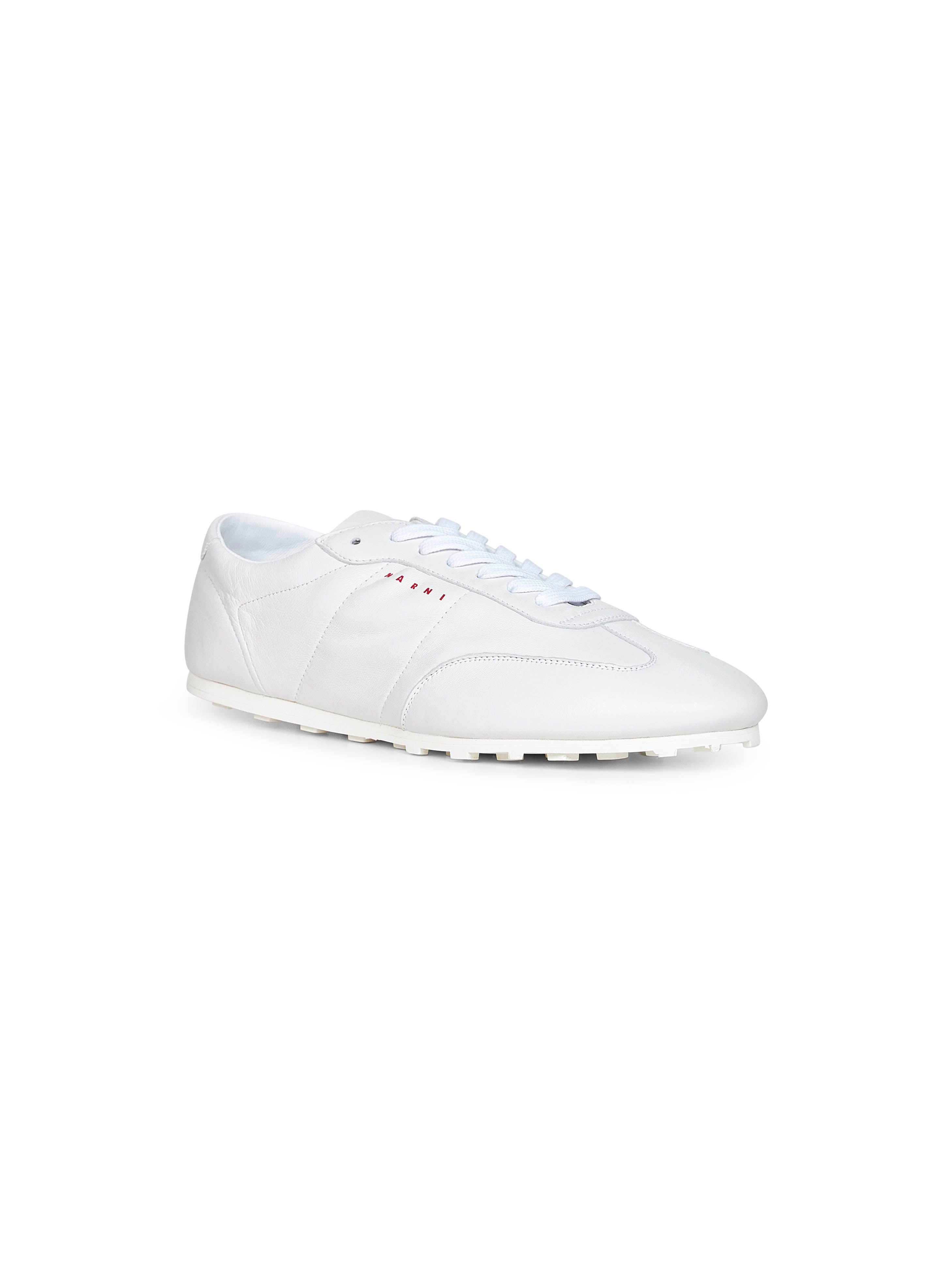 Marni Men White Nappa Leather Softy Soccer Sneakers - 2