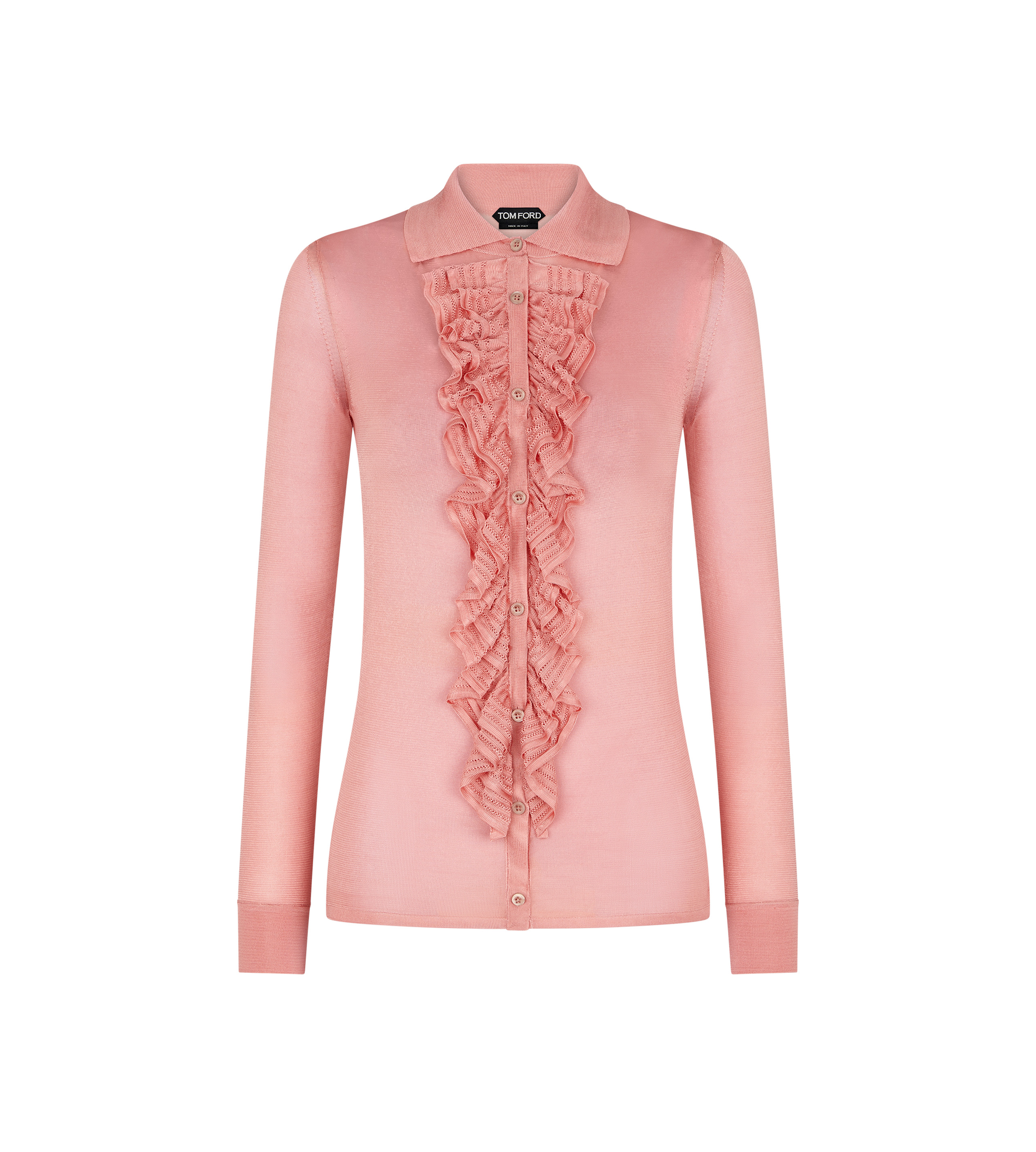 RUFFLE KNIT SHIRT - 1