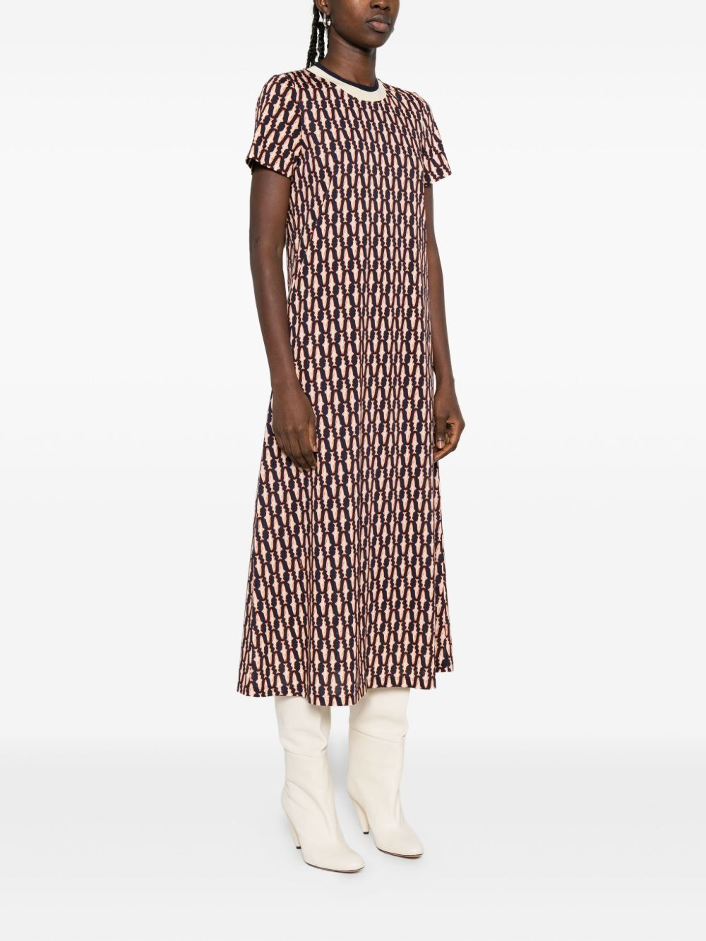 geometric-print dress - 3