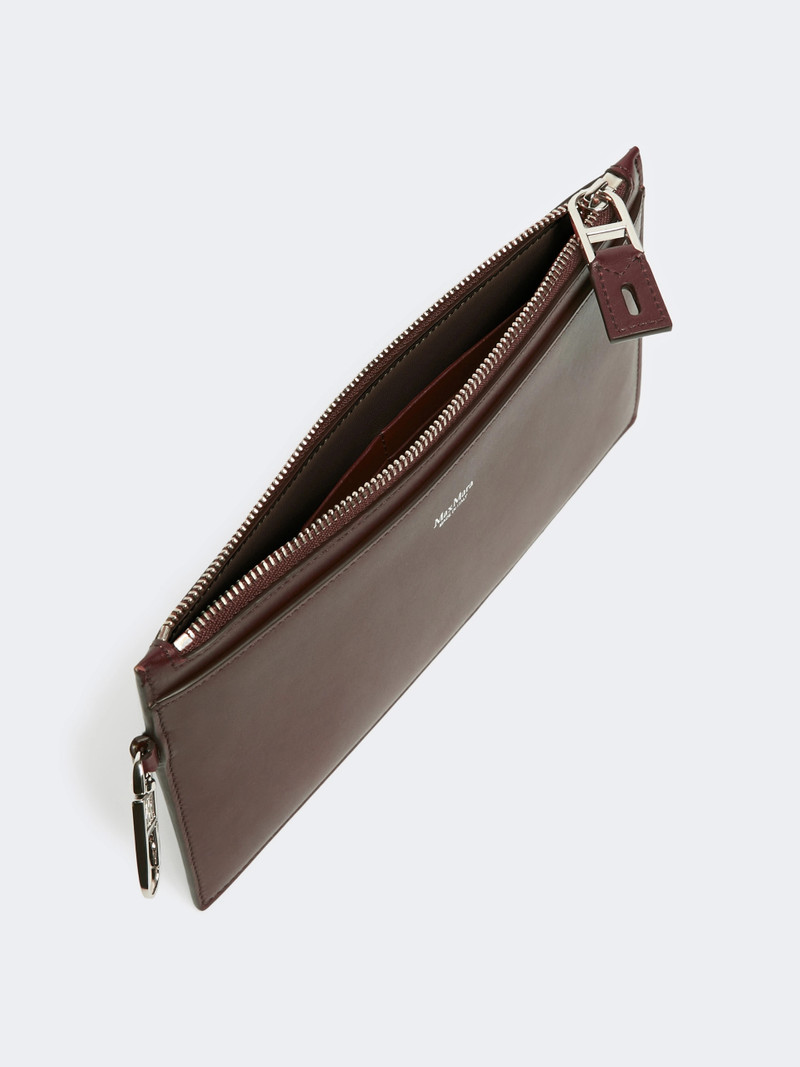 CLASSICPOUCH Wrist-strap leather pouch - BORDEAUX 3