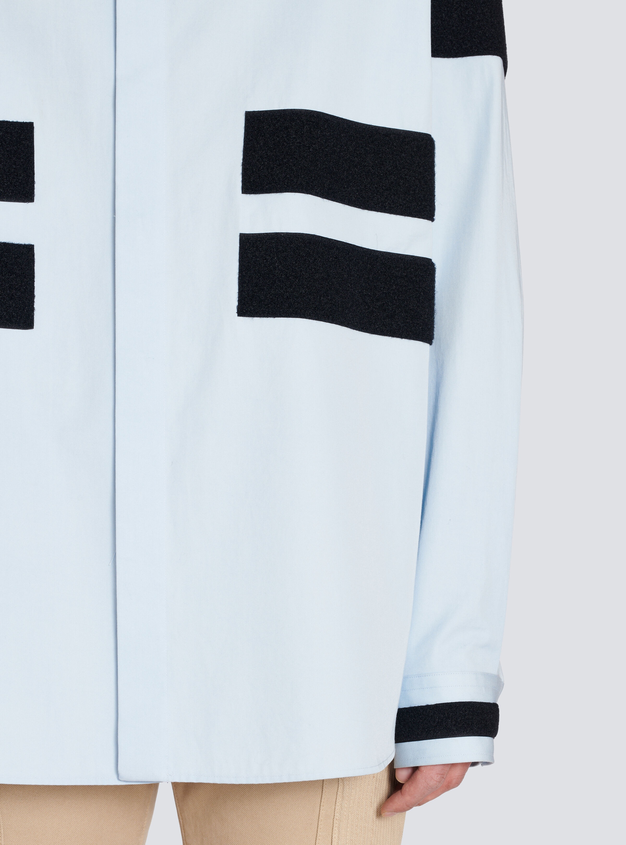 Cotton shirt with velcro stripes - 6