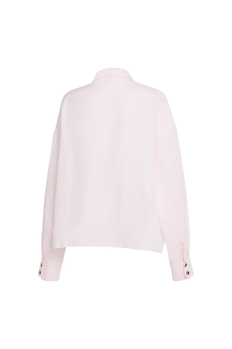 VOLUMINOUS BIB-FRONT SHIRT PALE PINK 3