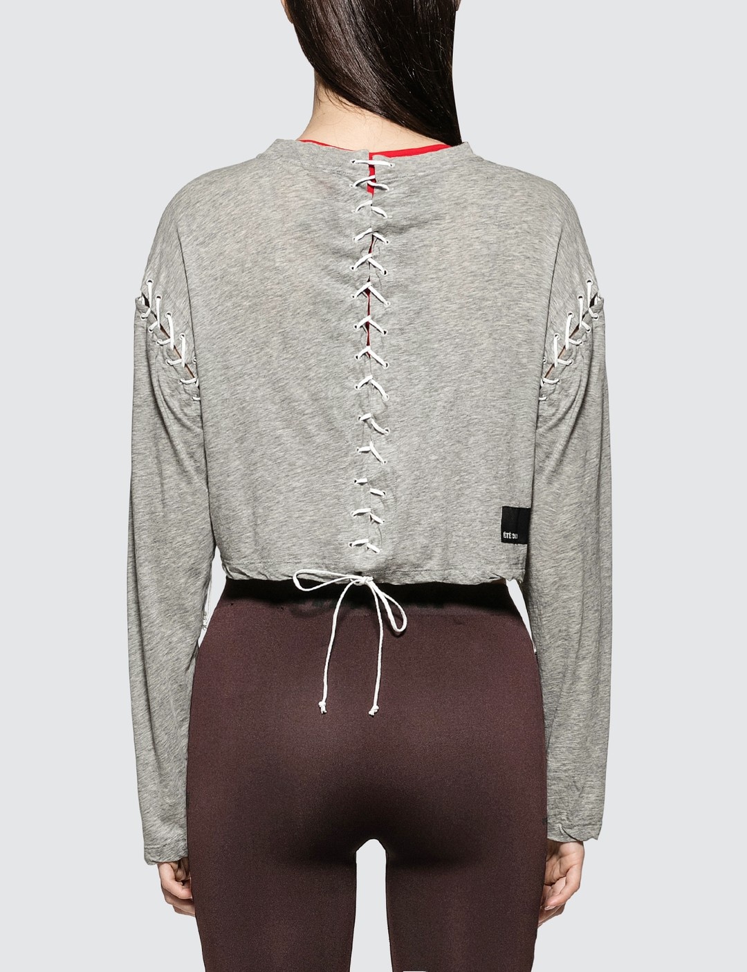 LACE-UP FASTENED L/S T-SHIRT - 3