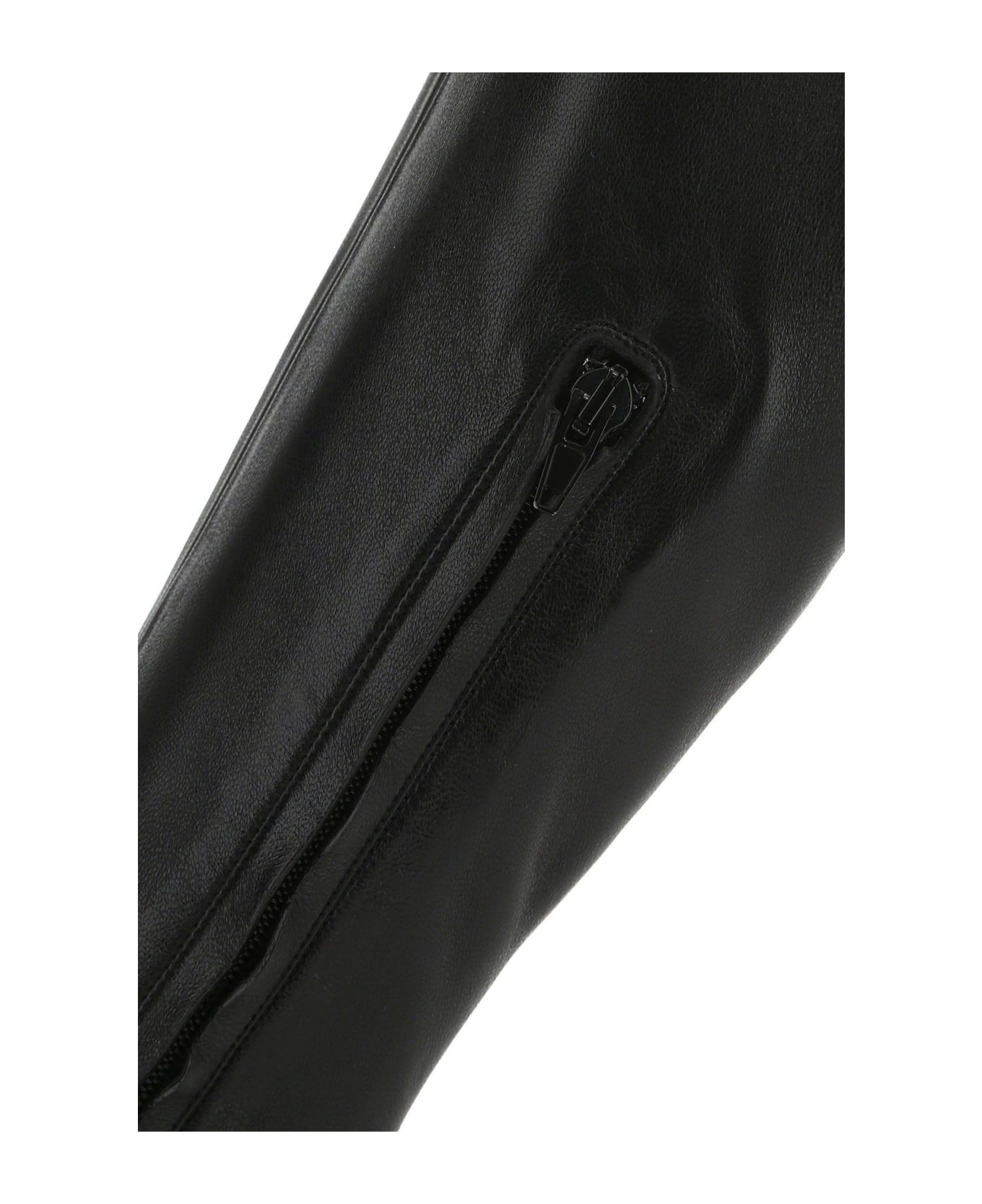 Black Nappa Leather Show Boots - 4