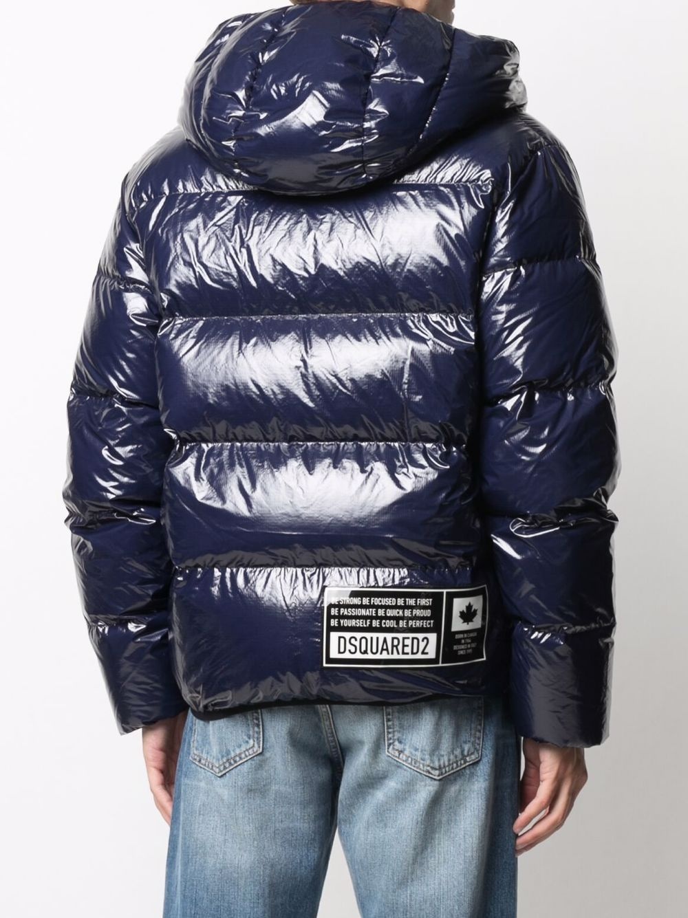 glossy puffer jacket - 4