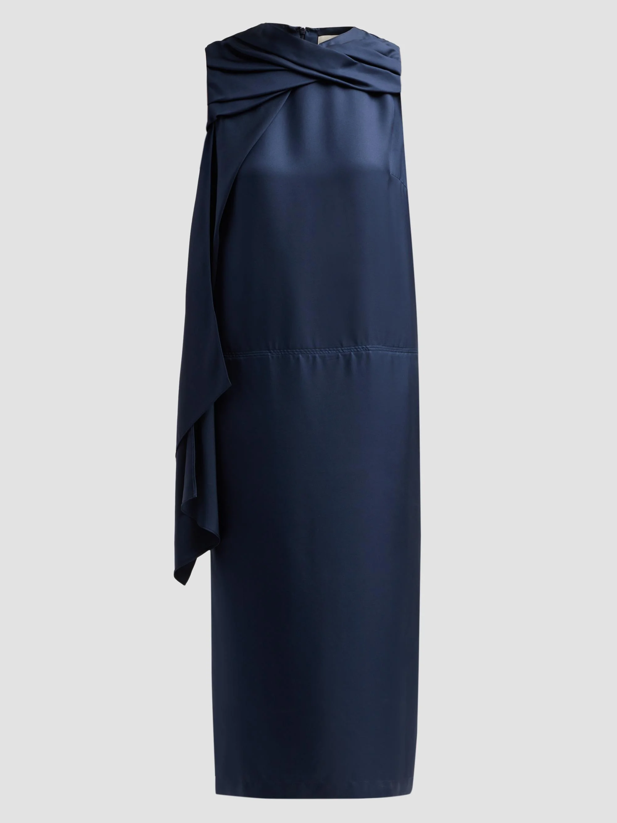 Women's Izia Draped Cape Dress - Navy - 1