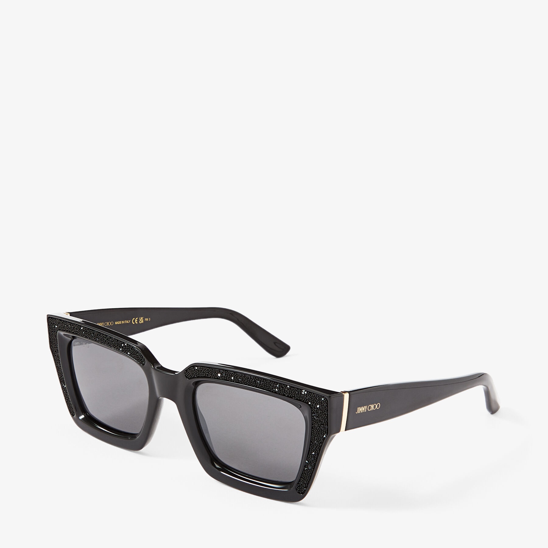 Megs
Black Square Frame Sunglasses with Swarovski Crystals - 3