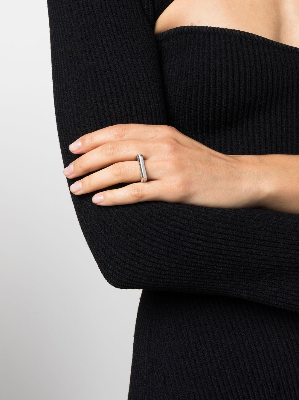Step Ring Black Spinel 925 Sterling - 2