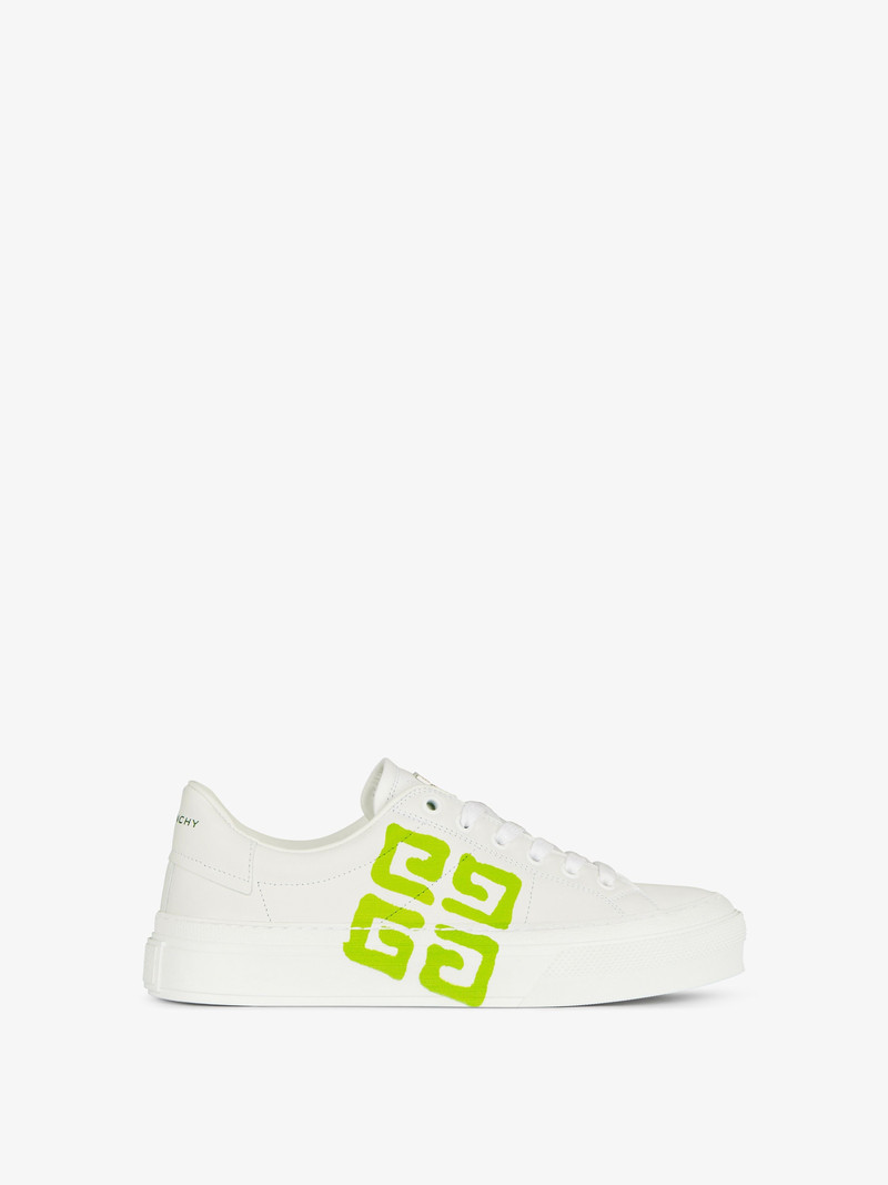 SNEAKERS CITY SPORT IN LEATHER WITH TAG EFFECT 4G PRINT 1