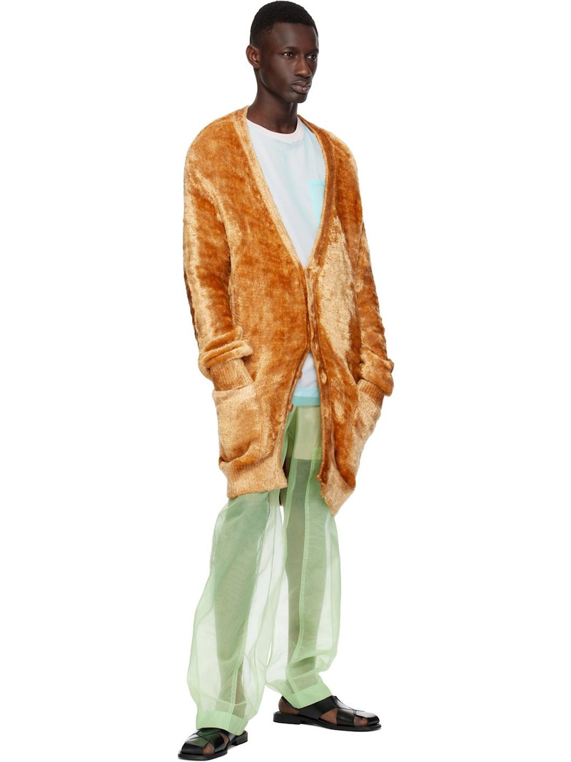 Dries Van Noten Orange Viscose Cardigan outlook