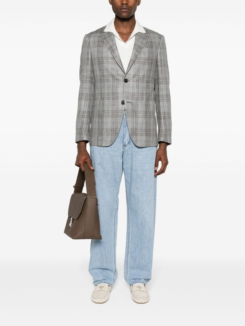 ZEGNA checked single-breasted blazer outlook