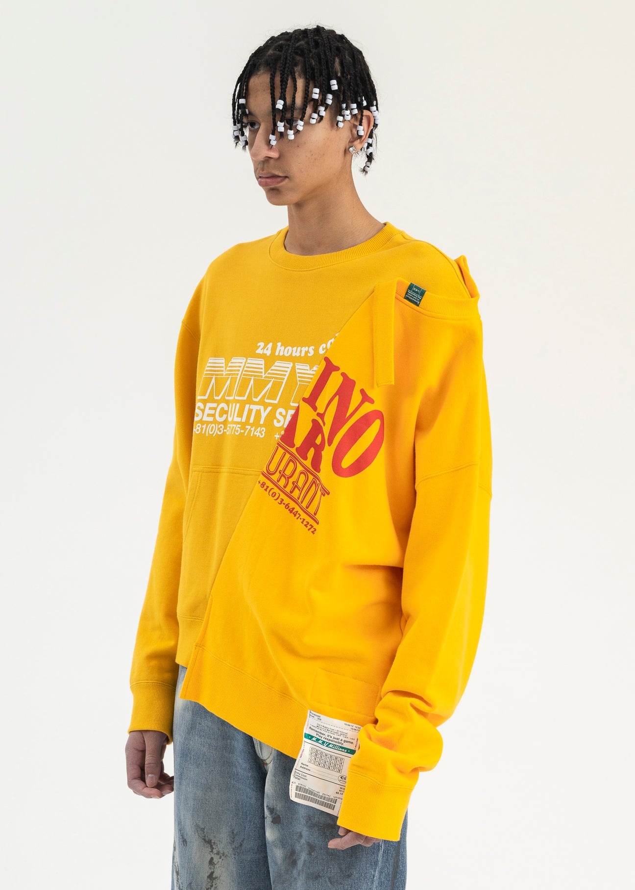 YELLOW PACTHWORK SWEATER - 3