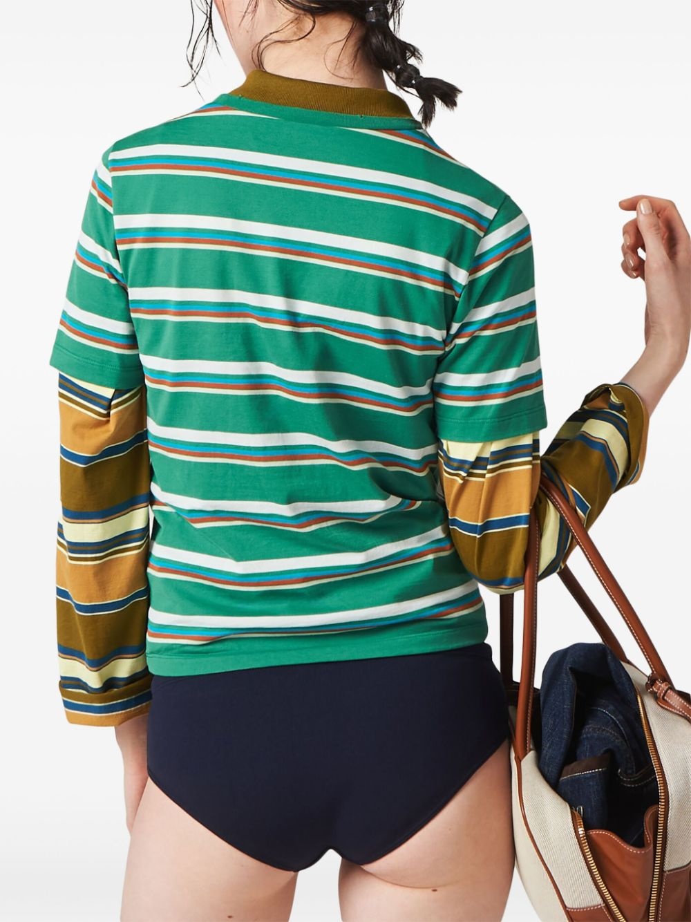 striped cotton T-shirt - 3