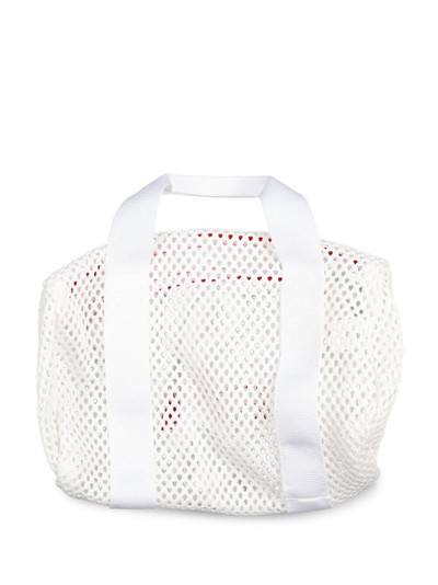 Supreme logo-patch mini mesh duffle bag outlook
